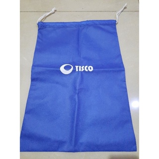 กระเป๋าผ้าหูรูดของเเท้ธ.TISCOของใหม่มือ1ขนาดใหญ่กว้าง13นิ้วสูง19นิ้ว