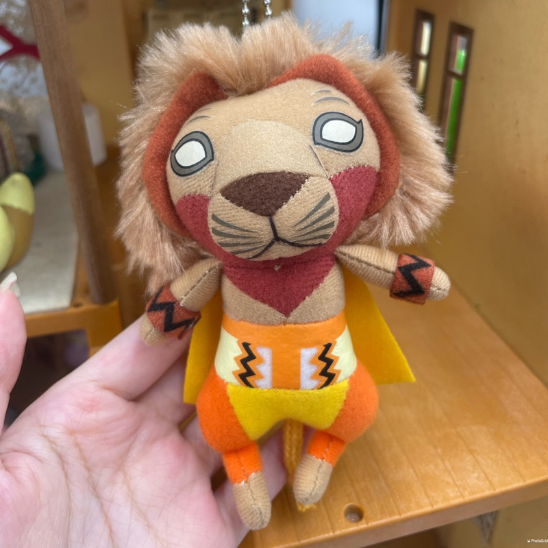 พวงกุญแจซิมบ้า-ไลออนคิง-เดอะมิวสิคคัล-หายาก-disney-the-lion-king-broadway-musical-show-simba-5-stuffed-animal-keychain