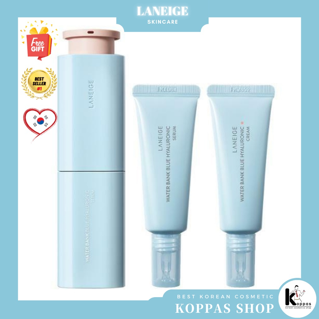 [LANEIGE] Water Bank Blue HA Serum 50mL Special Set (Serum 25mL + Cream ...