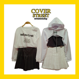 🪐coverstreet🎉 ชุดเต้น ชุดเต้นโคฟ ชุดเต้นcover ชุดสตรีท ชุดเต้นเกาหลี เสื้อครอป ชุดสีขาว ชุดเต้นblackpink