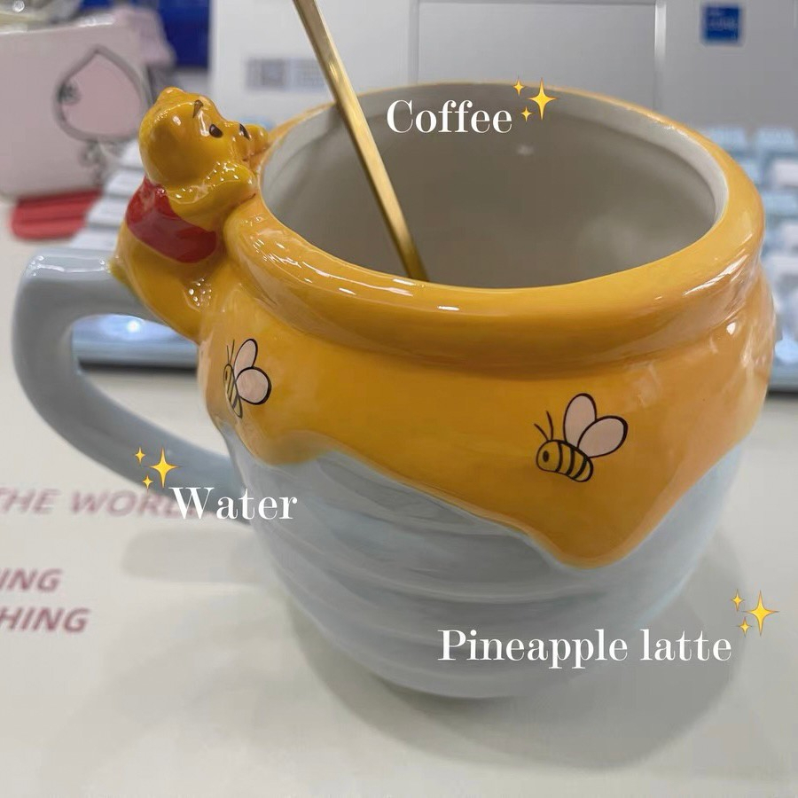 แก้ว-หมีพูห์-winnie-the-pooh-hunny-แก้วมัค-แก้วกาแฟ-แก้วเซรามิค-ceramic-cup