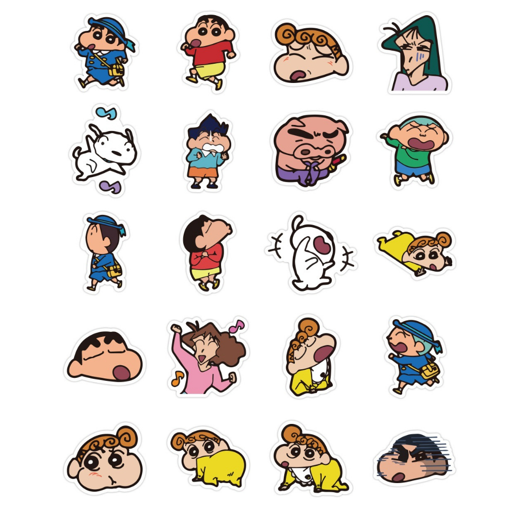 พร้อมส่งcrayon-shin-chan-shin-chan-sticker-big-size-สติกเกอร์กันน้ำรูปแบบที่แตกต่างกัน-40-ชิ้น