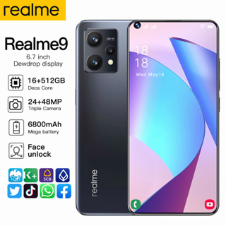 สินค้า โทรศัพท์ Realme9 โทรศัพท์มือถือ สมาร์ทโฟน 5G มือถือจอใหญ่ 6.7 นิ้ว โทรศัพท์มือถือ รองรับเกมส์ และแอพธนาคาร