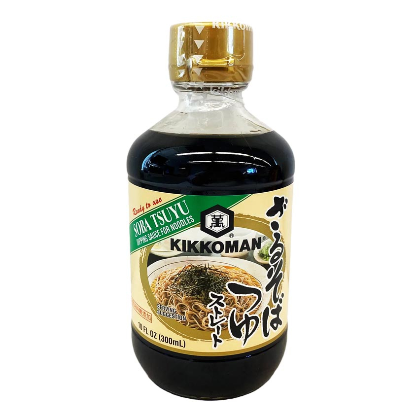 คิคโคแมน-โซบะ-สึยุ-ซอสปรุงอาหาร-300-มล-โซบะเย็น-kikkoman-soba-tsuyu-sauce-สีเขียว