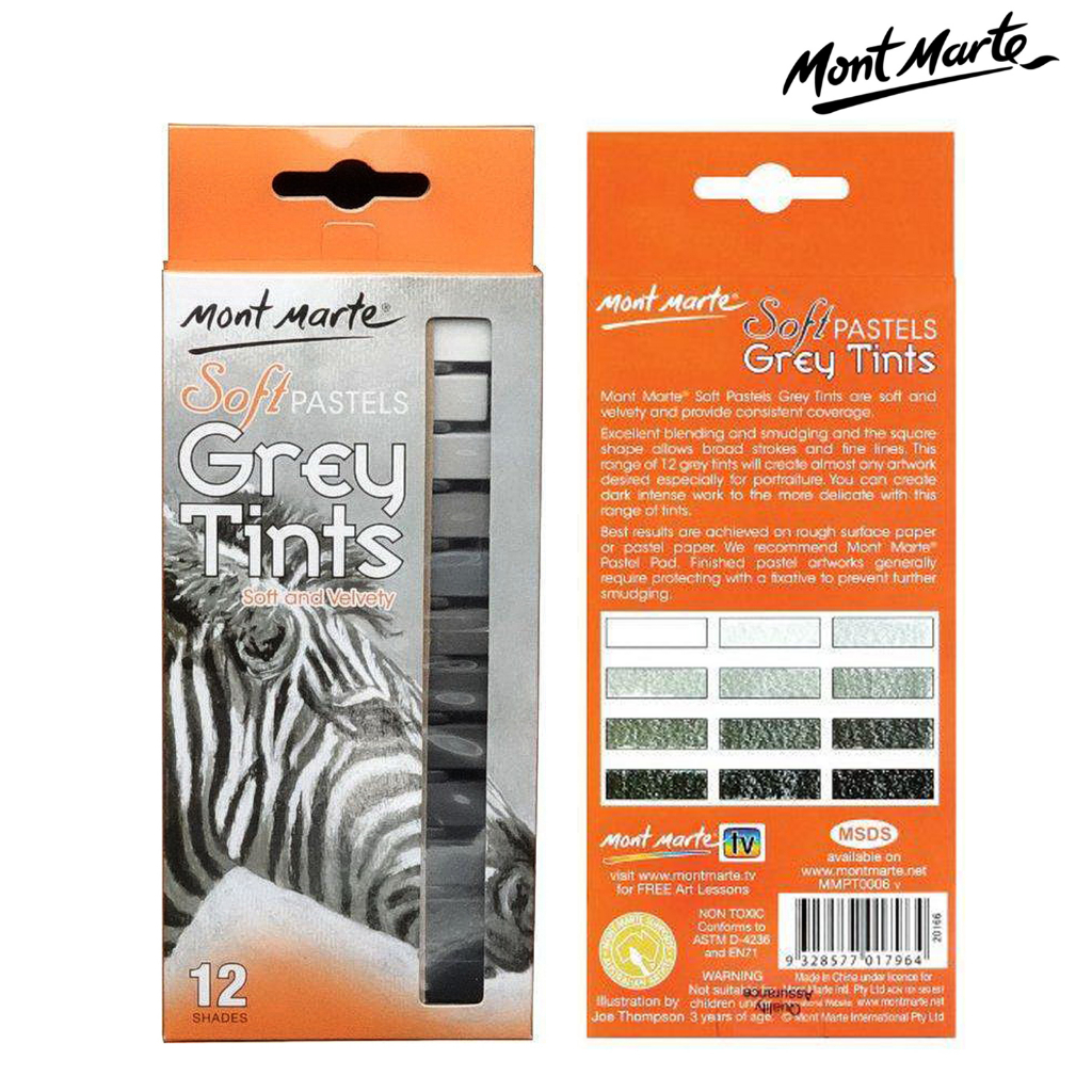 mont-marte-สีชอล์ก-soft-pastels-grey-12-ชิ้น