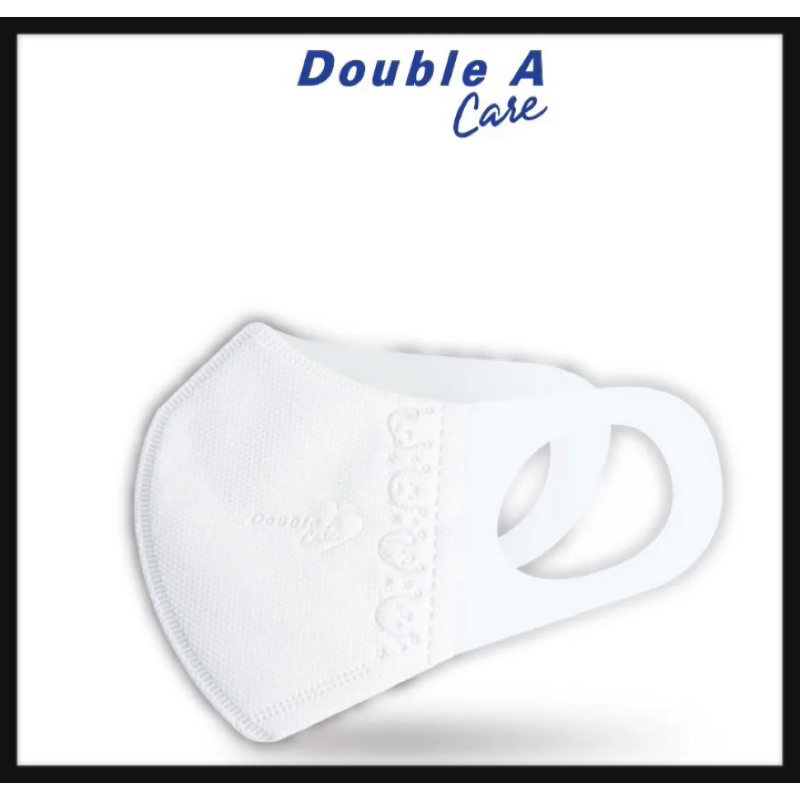 double-a-care-หน้ากากอนามัยทางการแพทย์3dสำหรับเด็กsize-m-สีขาว