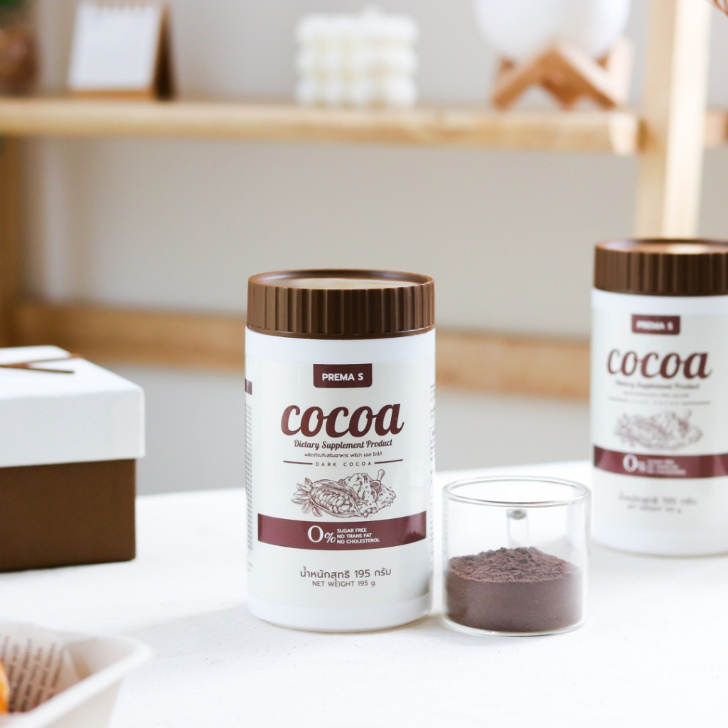 prema-s-cocoa-พรีม่า-เอส-โกโก้-prema-s-cocoa-โกโก้ผอม-รสชาติเข้มข้น-ไขมัน-น้ำตาล0-ให้นมบุตรทานได้-195กรัม