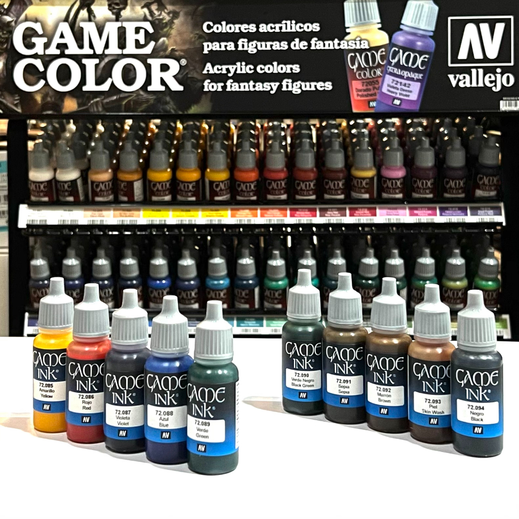 vallejo-game-color-ink-สีเคลีย-สีหมึก-ไฮไลน-ไล่เฉด-สีว๊อช