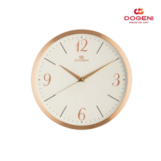 DOGENI นาฬิกาแขวน รุ่น WNM004RG นาฬิกาแขวนผนัง นาฬิกาติดผนัง อลูมิเนียม เข็มเดินเรียบ ดีไซน์เรียบหรู