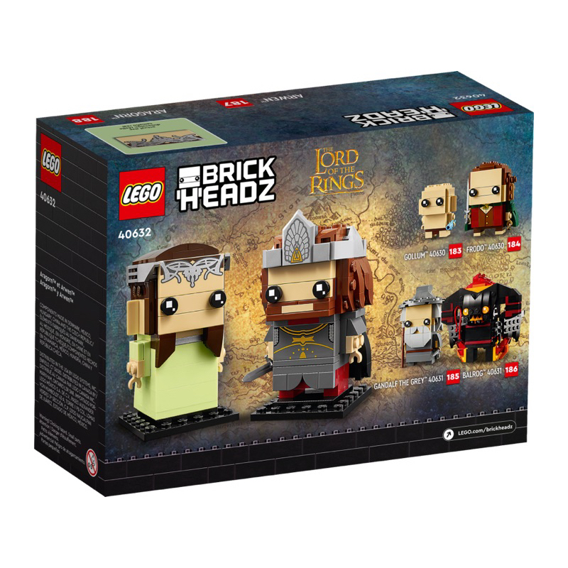 lego-brickheadz-40632-aragon-and-arwen-กล่องมีรอยเล็กน้อย