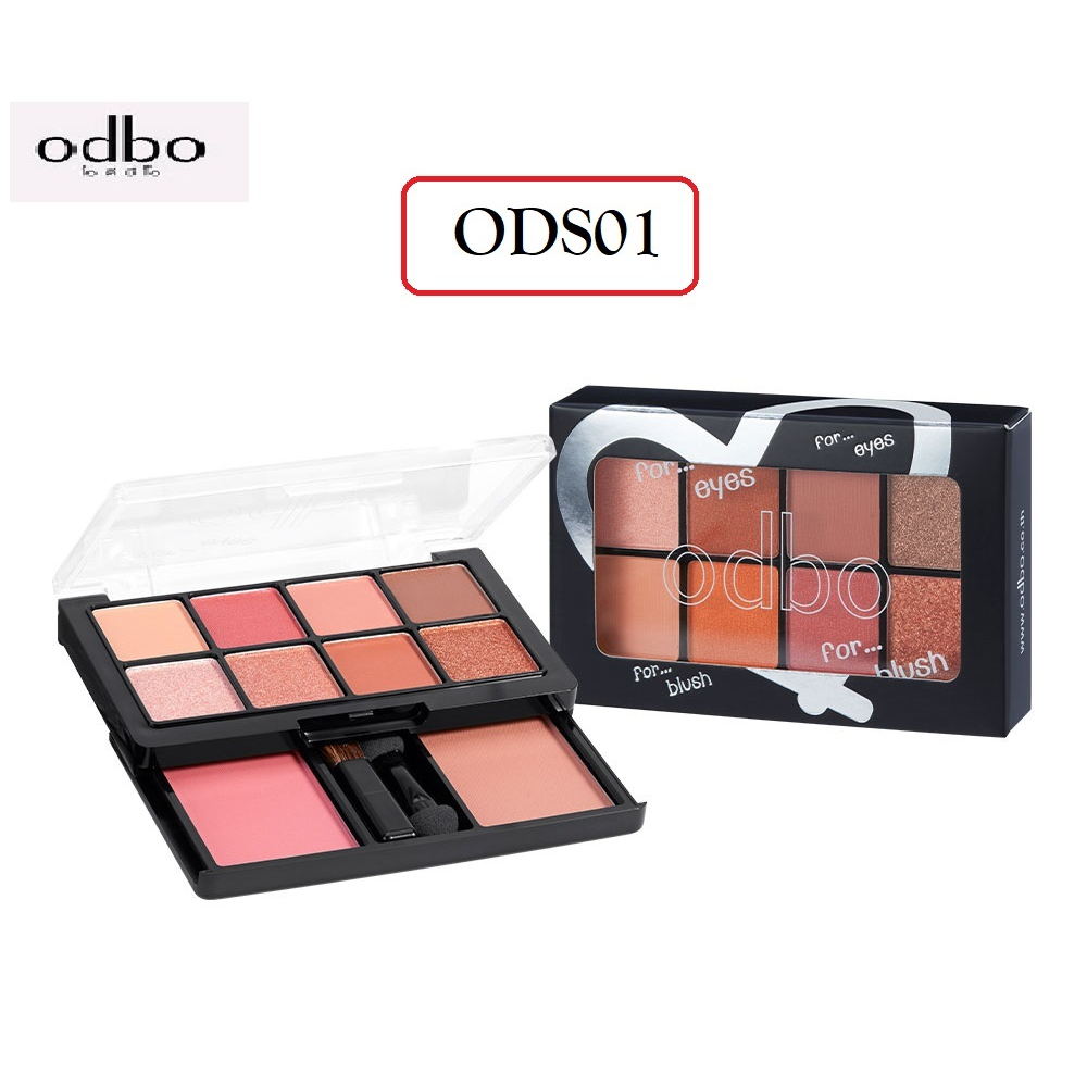 odbo-ods01-โอดีบีโอ-ฟอร์-อายส์-ฟอร์-บลัช-ทาตาพาเลท-และ-ปัดแก้ม-อายแชโดว์8สี-บลัชออน2สี