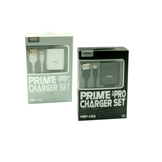 สายชาร์จพร้อมปลั๊ก ชุด prime pro charger set อุปกรณ์Smart Phone ยี่ห้อ Remax ของแท้ 100% รุ่น RP-U112  ขาว/ดำ