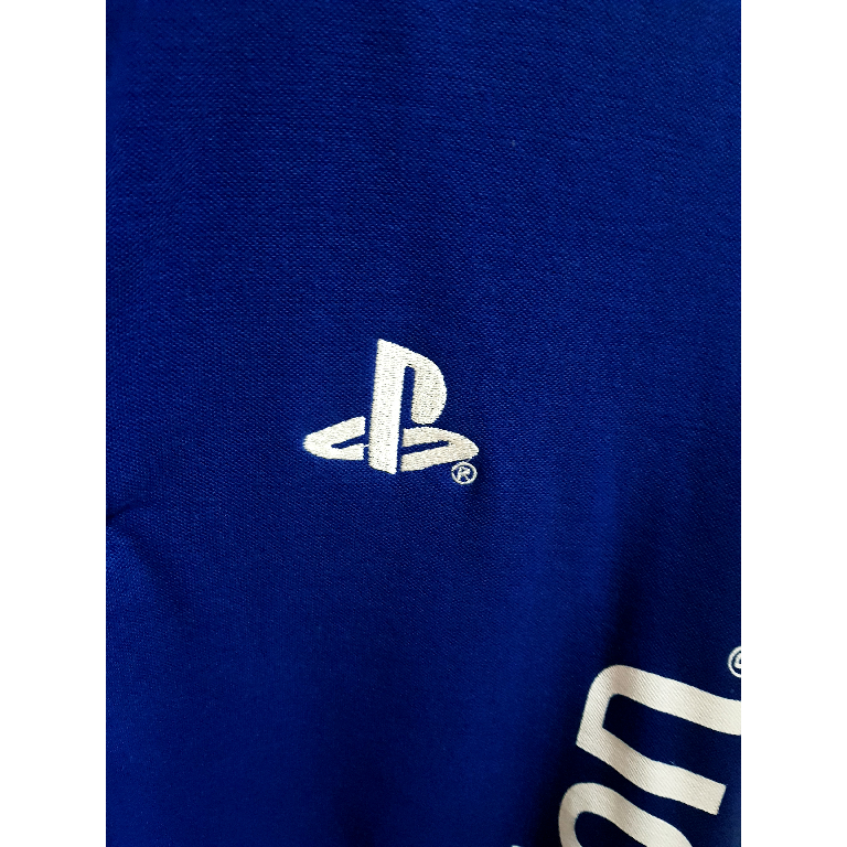 เสื้อเกม-ของแท้-playstation-สีน้ำเงิน-สภาพใหม่กริบๆ-เบอร์-m