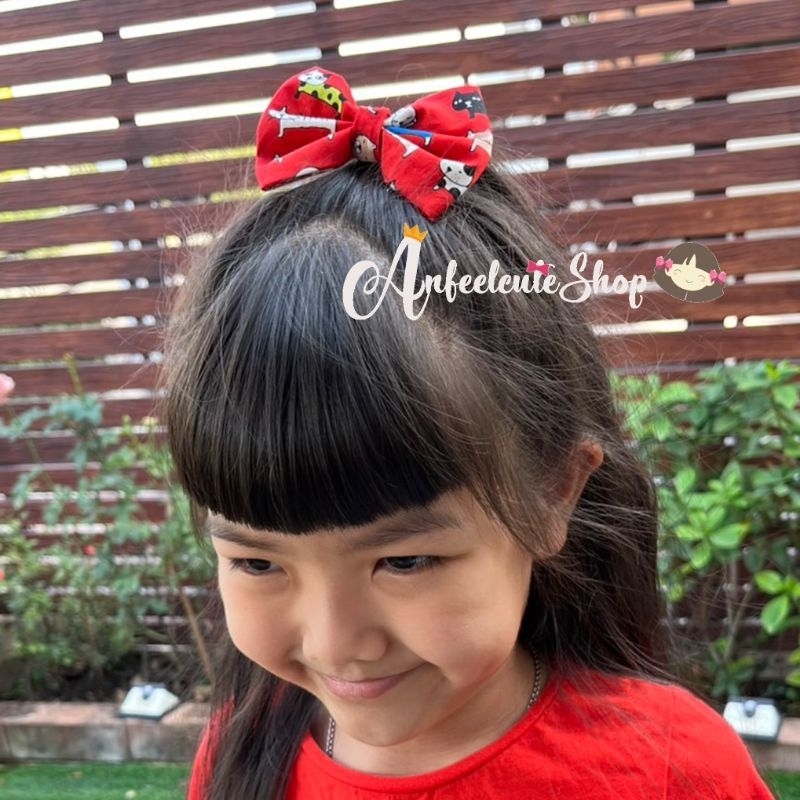 anfeelcuteshop-ยางมัดผม-โบว์ผ้านำเข้า