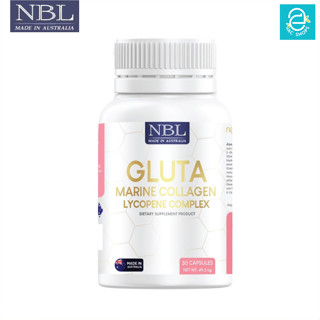 [ ส่งฟรี ] NBL Gluta Marine Collagen Lycopene Complex 1650 mg./Caps. - กลูต้า มารีน คอลลาเจน ไลโคปิน 30 แคปซูล/กระปุก