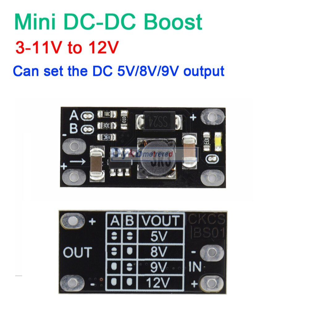 Mini DC-DC Boost Step Up Converter 3-11V 3.7V 5V 7.4V 9V to 12V PCB ...