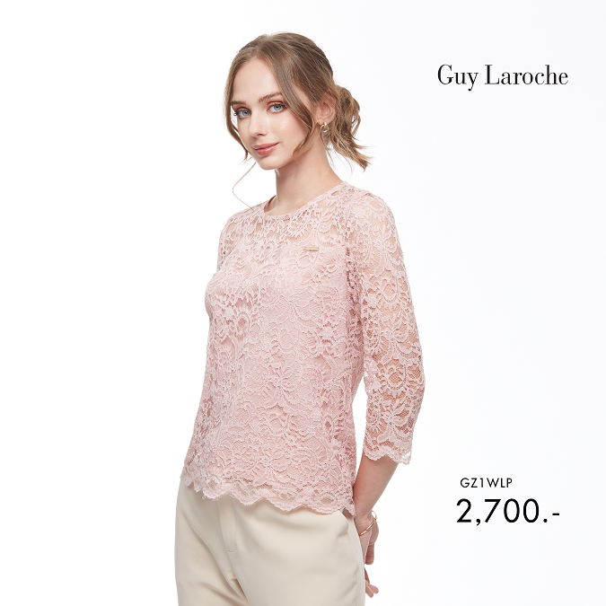 guy-laroche-เสื้อผู้หญิง-blouse-แขนยาวผ้าลูกไม้สีชมพู-เสื้อเบลาส์-gz1wlp