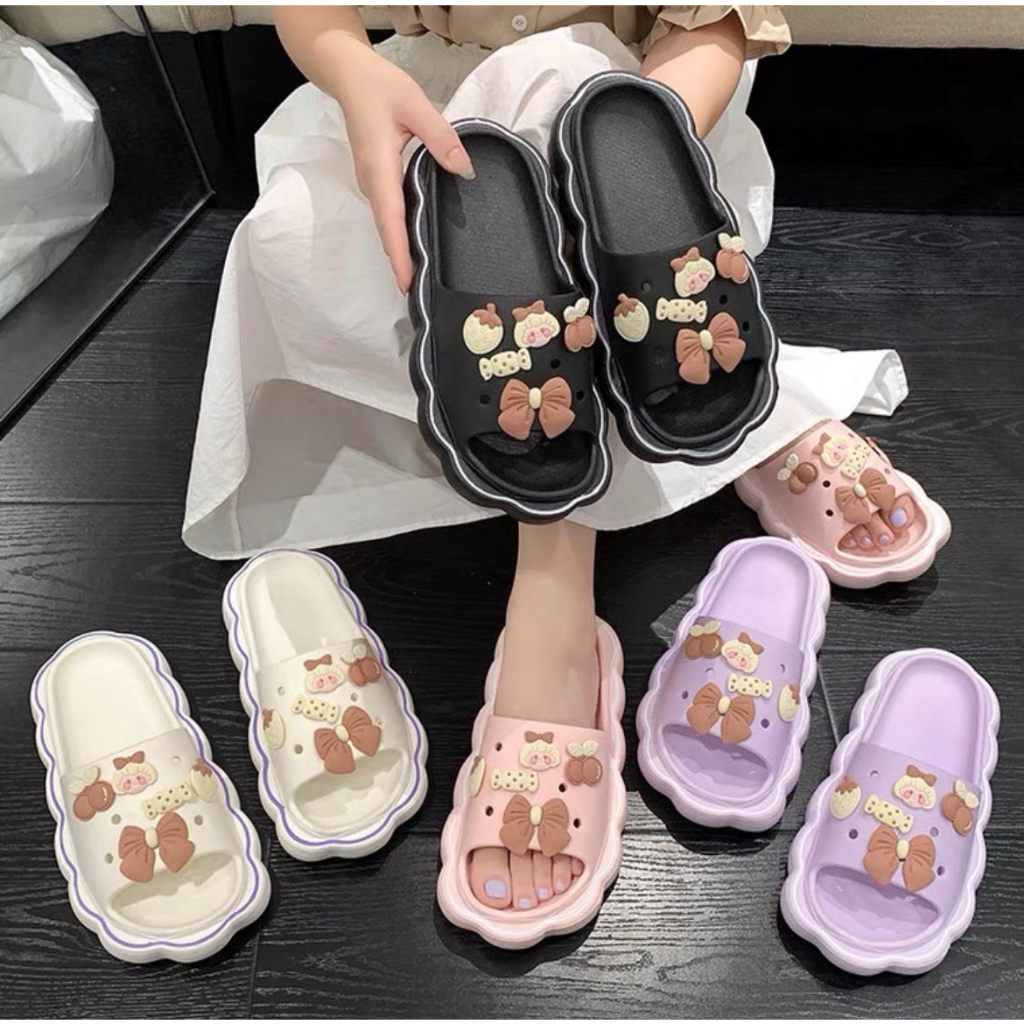 ภาพสินค้ารองเท้าลายการ์ตูน รองเท้าแฟชั่น รองเท้าสไตล์เกาหลี รองเท้า รองเท้าแบบสวม รองเท้าแตะ SHO-BF จากร้าน sunbalee บน Shopee ภาพที่ 2