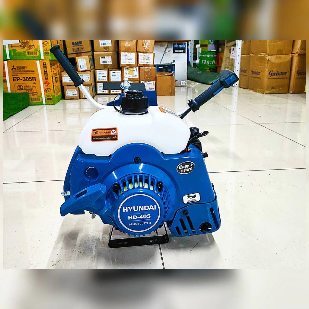 HYUNDAI เครื่องตัดหญ้า 2 จังหวะ รุ่น HD-405 EASY START เครื่องยนต์ 2 จังหวะ 41ซีซี ตัดหญ้า ข้อแข็ง สะพายบ่า