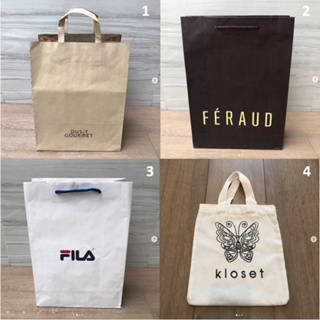 ถุงกระดาษ ถุง Dusit , FERAUD , FILA , Kloset  ของแท้ ถุงใส่ของ ได้สบาย ถุงเสื้อ