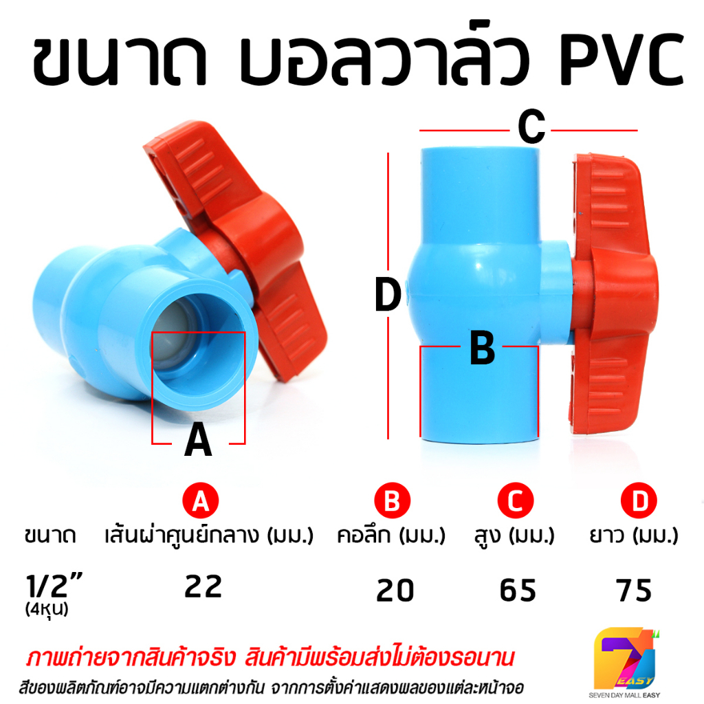 ส่งด่วน48ชม-บอลวาล์ว-งานหนัก-กลางแจ้ง-บอลวาล์วพีวีซี-วาล์วพีวีซี-pvc-พีวีซีวาล์ว-ball-valve-อุปกรณ์ประปา-4หุน-พร้อมส่ง