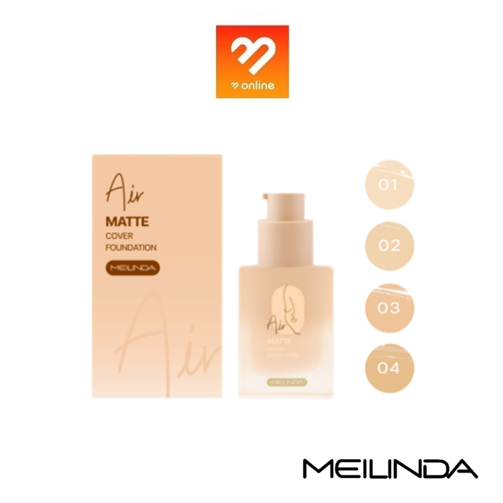 meilinda-air-matte-cover-foundation-25ml-เมลินดา-รองพื้นเนื้อแมทท์-ปกปิด-เบลอรูขุมขน-ปกปิดรอย-ติดทน-คุมมัน