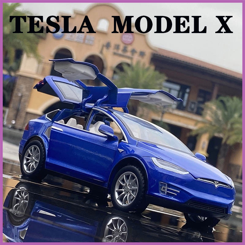 โมเดลรถเหล็ก Tesla Model X โมเดลรถยนต์ 1/32 รถเหล็กโมเดล โมเดลรถ ...