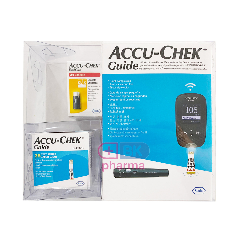 เครื่องตรวจน้ำตาลในเลือด-เครื่องวัดเบาหวาน-accu-chek-guide-1-ชุด-พร้อมใช้-accu-chek-รุ่นใหม่-ตรวจน้ำตาล-accuchek