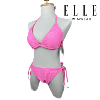 ชุดว่ายน้ำยี่ห้อ Elle แท้ bikini 2ชิ้น กัน UV ราคาเต็ม 2,xxx ผ้าหนาอย่างดี มีฟองน้ำซับใน
