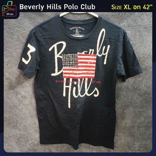 BEVERLY HILLS POLO CLUB T-shirt  เสื้อยืดคอกลมแขนสั้น ผลิตจากผ้า Cotton 100%