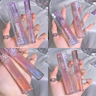 ลิปกลอส DAIMANPU Mirror Water Lip Glaze Long-Lasting Moisturizing Hydrating Lip Gloss Clear Glass Lip Tint