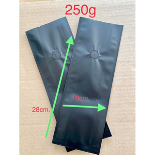 ถุงกาแฟ มีวาล์วถุงใส่เม็ดหรือบดแบบตั้งได้ ถุงใส่ได้(250g.)ส่งจากดอยช้าง
