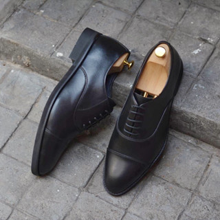 502-1 Arcobareno Oxford Cap-Toe Matt Black