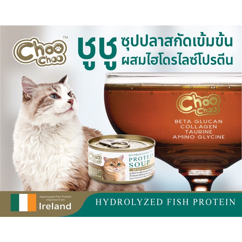 ภาพหน้าปกสินค้าChooChoo ชูชู ซุปปลาสกัดเข้มข้น 6 กระป๋อง(80 กรัม x 6 กระป๋อง)อาหารเสริมแมว อาหารสัตว์ป่วย จากร้าน choochoopetclub บน Shopee