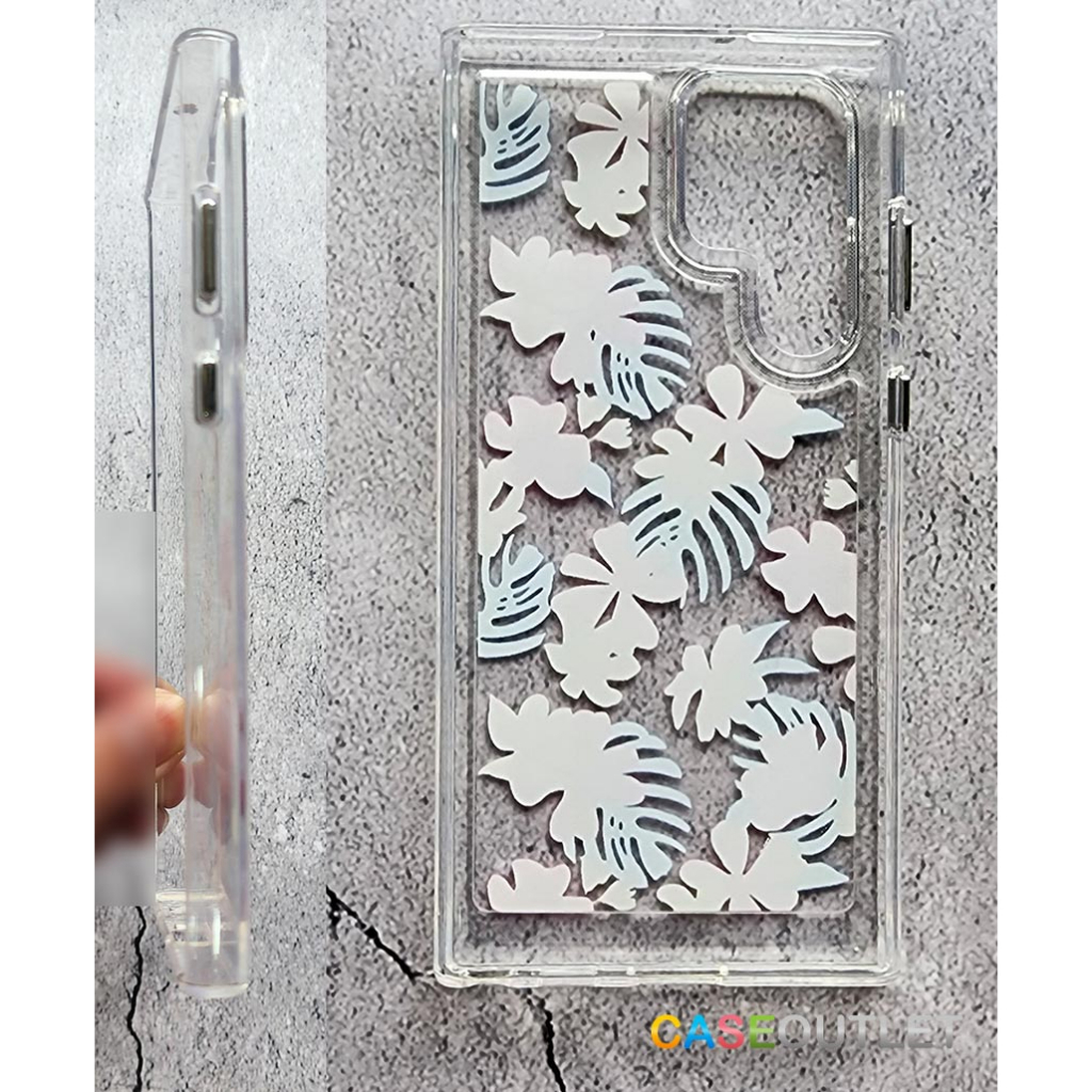 เคส-samsung-s23-s22-ultra-เคสใส-หลังแข็ง-ขอบใส-สกรีนลาย-ดอกไม้-การ์ตูน-ยางใส-ของแท้