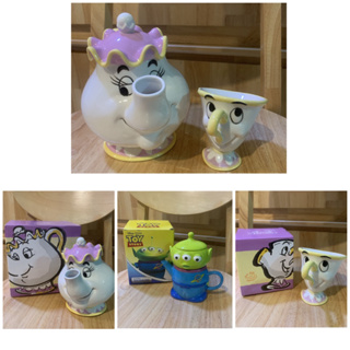 พร้อมส่งในไทย Disney Beauty and The Beast (Mrs.Potts &amp; Chips) กาน้ำชาและแก้ว งานแท้แบรนด์ Sun Art จากญี่ปุ่น