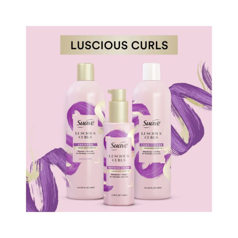 Suave Curl Defining, Luscious Curls for Curly hair Shampoo