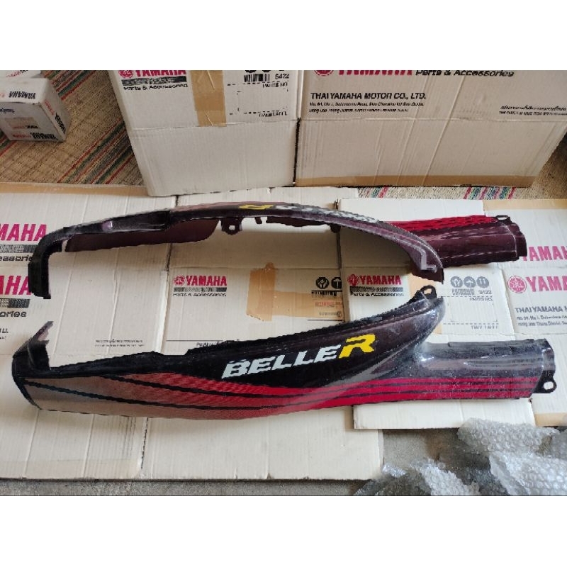 ชุดสีท้าย-yamaha-belle-r-แท้ใหม่เก่าเก็บ-ขายคู่ซ้าย-ขวาพร้อมสติกเกอร์เเท้จากโรงงาน