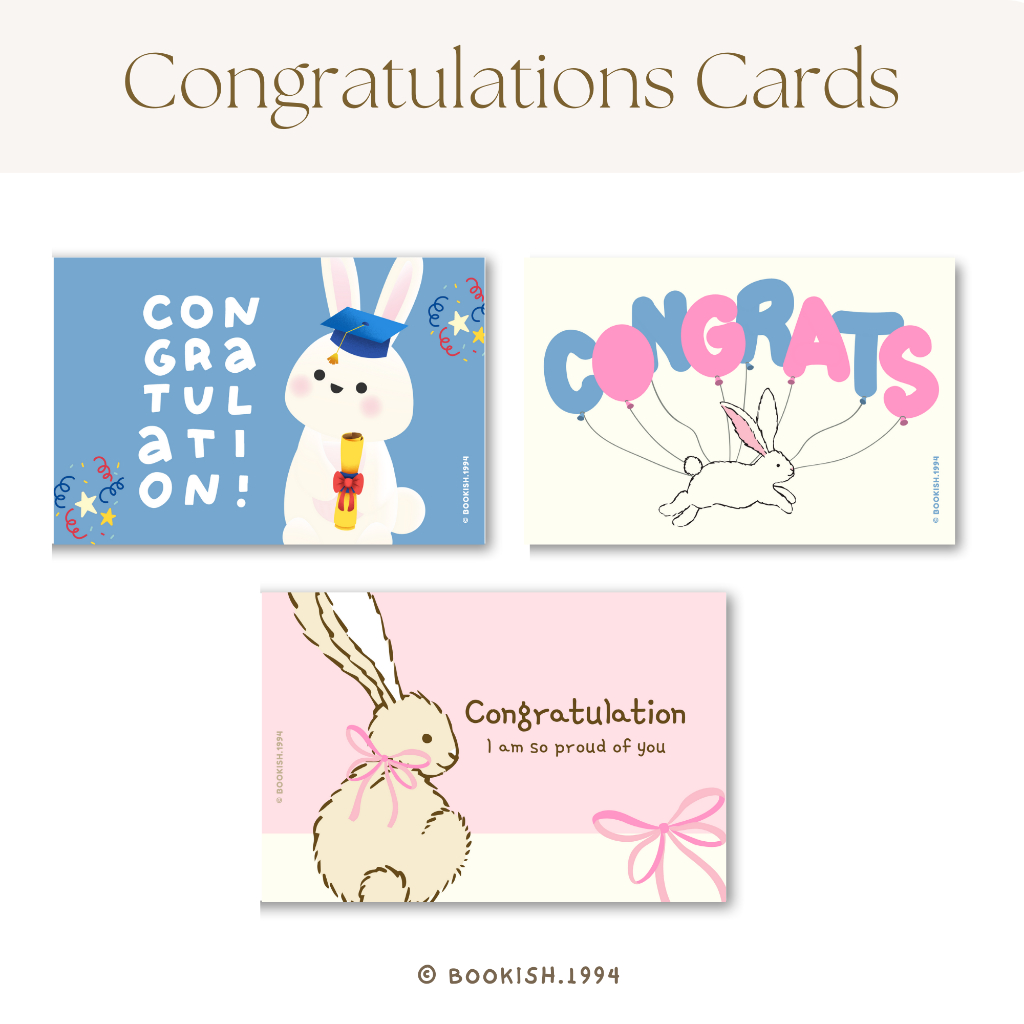 การ์ดแสดงความยินดี-l-congrats-cards-ราคาต่อใบ-มีซองใสให้นะคะ