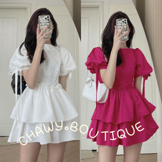 (พร้อมส่ง) Layer Muffin minidress C3802 🍞🍮 มินิเดรสสั้น มินิเดรสสั้นสไตล์เกาหลี เดรสสั้น เดรสเที่ยวทะเล