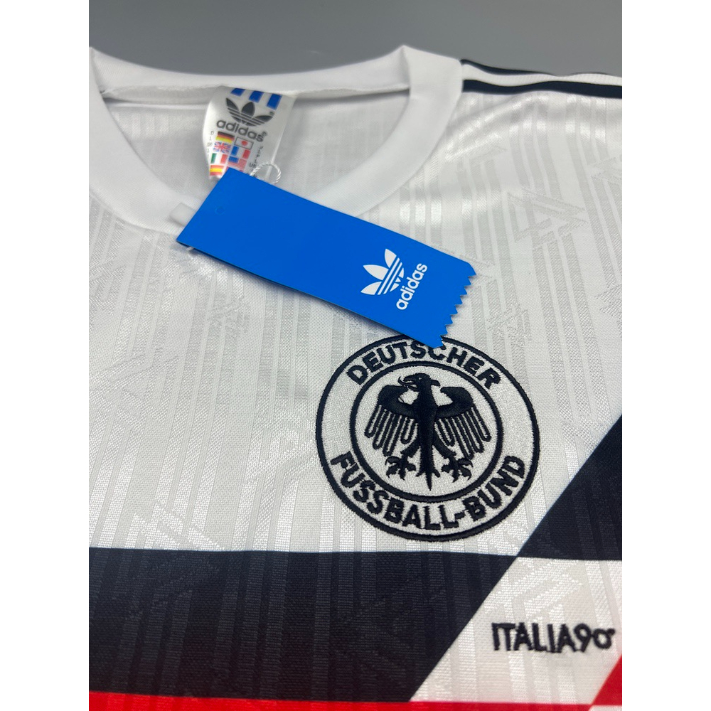 เสื้อบอล-ย้อนยุค-ทีมชาติ-เยอรมัน-1990-เหย้า-retro-germany-home-พร้อมเบอร์ชื่อ-10-matthaus-แชมป์บอลโลก