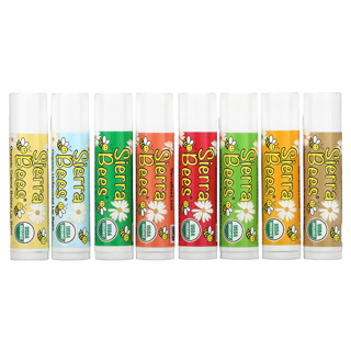 ลิปบาล์ม Sierra Bees, Organic Lip Balms (1แท่ง) ไม่สามารถเลือกกลิ่นได้