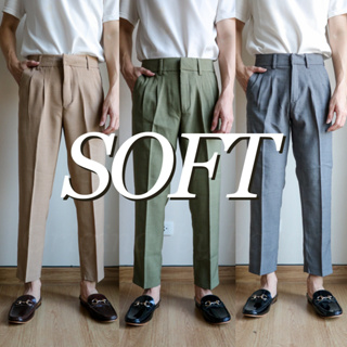 SOFT PANTS กางเกงออกงาน ทางการ กระบอกเล็กเอวสูง กางเกงผู้ชาย