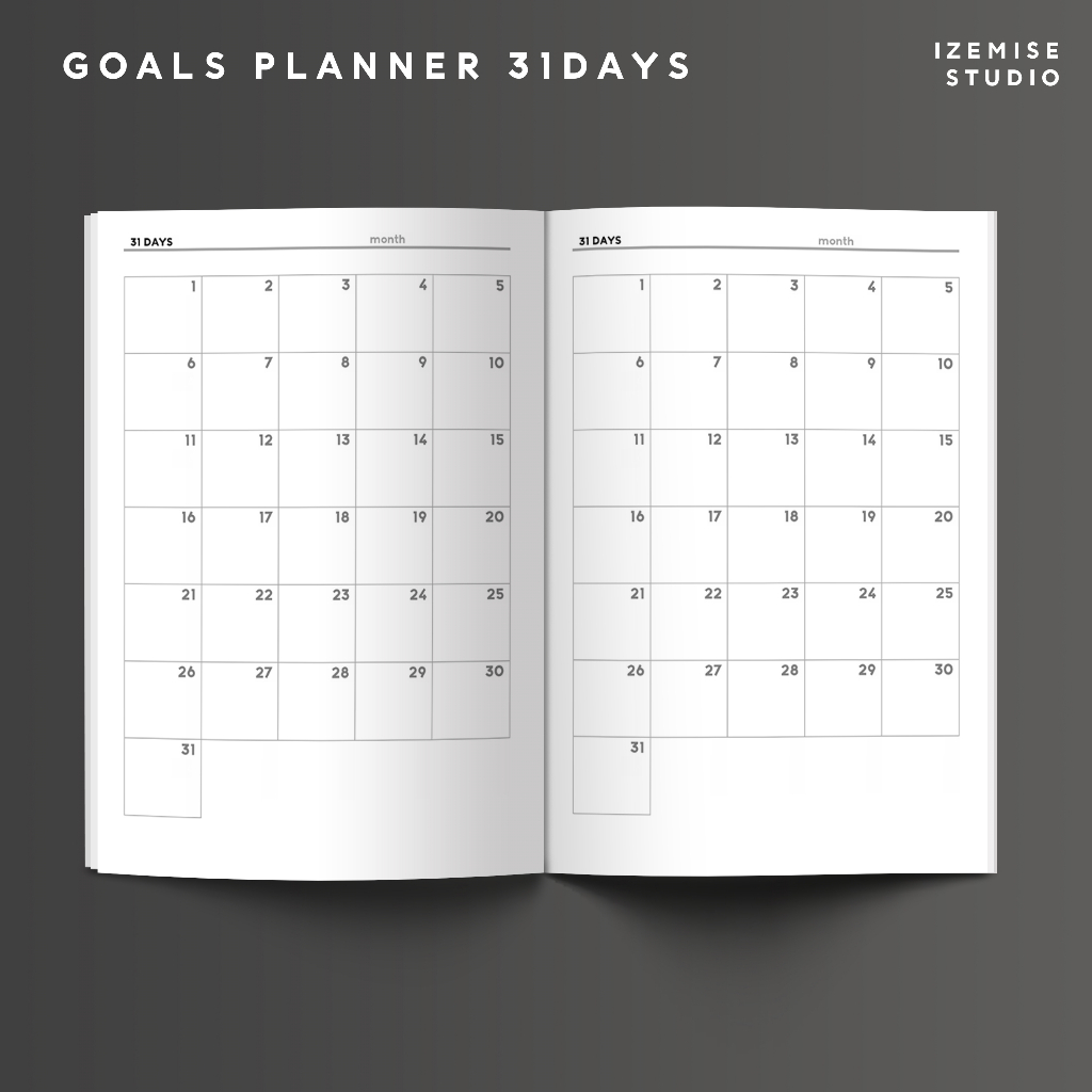 สมุดจดบันทึก 31DAYS GOAL PLANNER | Shopee Thailand