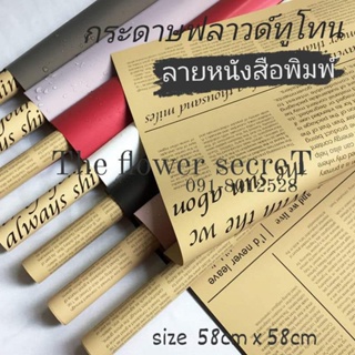 🌷[พร้อมส่ง] ||ส่ง10-.|| กระดาษฟลาวด์ ลายกระดาษหนังสือพิมพ์