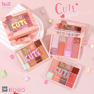 OBUSE CUTE EYESHADOW AND ALWAYS SWEET OB-1462 อายแชโดว์ 8 สี เนื้อแมทและชิมเมอร์ พาเลทน่ารักพกพาสะดวก