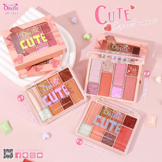 OBUSE CUTE EYESHADOW AND ALWAYS SWEET OB-1462 อายแชโดว์ 8 สี เนื้อแมทและชิมเมอร์