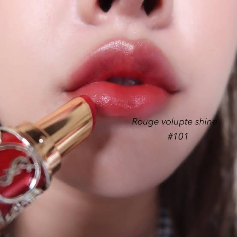 beauty-siam-แท้ทั้งร้าน-beauty-siam-แท้ทั้งร้าน-ลิปสติกตัวเทส-ปลอกขาว-ysl-rouge-volupte-shine-ขนาดจริง-สี