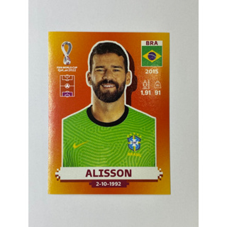 สติ๊กเกอร์สะสม Alisson ฟุตบอลโลก Worldcup 2022 Brazil Brasil ของสะสมทีมฟุตบอล บราซิล