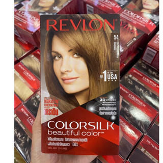 ครีมย้อมผม Revlon No.54 สี น้ำตาลทองอ่อน light golden brown